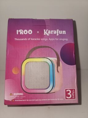 IROO x Karafun Karaoke Speaker -2 Mics Pink
